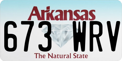 AR license plate 673WRV
