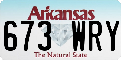 AR license plate 673WRY