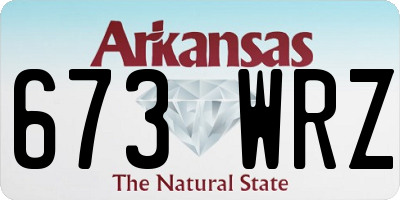 AR license plate 673WRZ