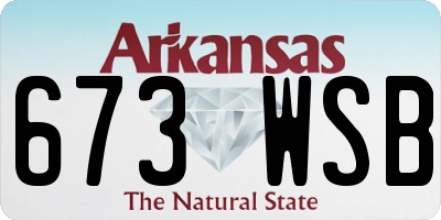 AR license plate 673WSB