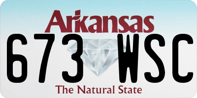 AR license plate 673WSC