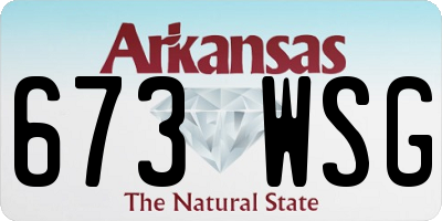 AR license plate 673WSG