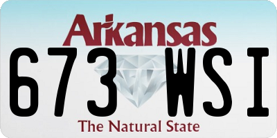 AR license plate 673WSI