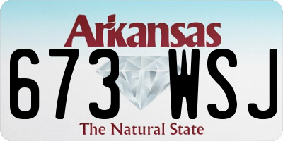AR license plate 673WSJ