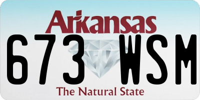 AR license plate 673WSM