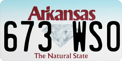AR license plate 673WSO