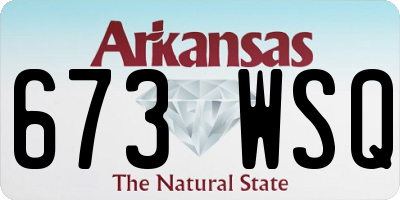 AR license plate 673WSQ