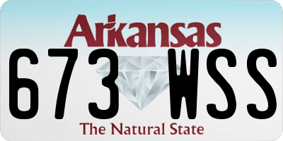 AR license plate 673WSS