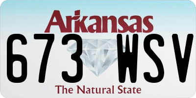 AR license plate 673WSV