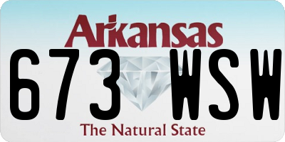 AR license plate 673WSW