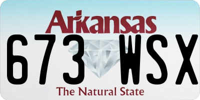 AR license plate 673WSX