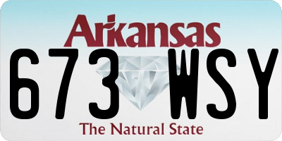 AR license plate 673WSY