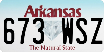 AR license plate 673WSZ