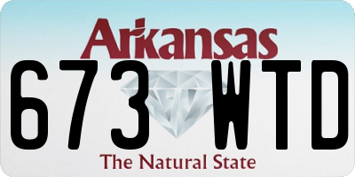 AR license plate 673WTD