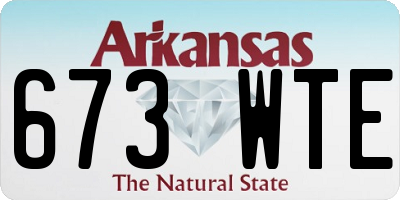 AR license plate 673WTE