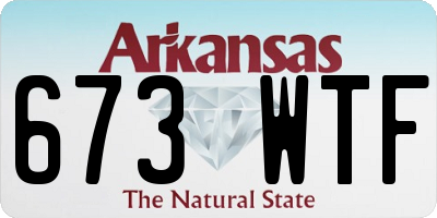 AR license plate 673WTF