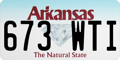 AR license plate 673WTI