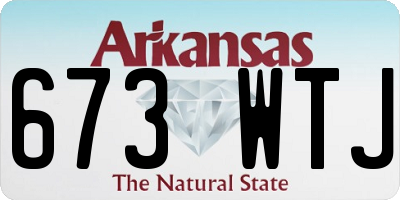 AR license plate 673WTJ