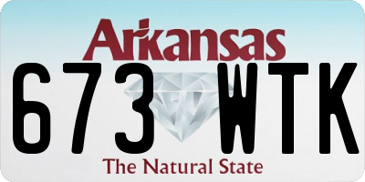 AR license plate 673WTK