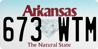 AR license plate 673WTM