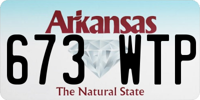 AR license plate 673WTP