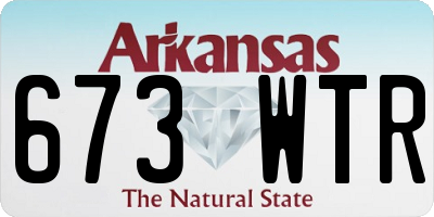 AR license plate 673WTR