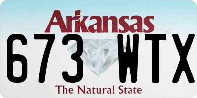 AR license plate 673WTX