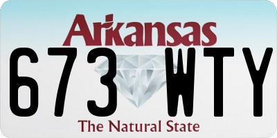 AR license plate 673WTY