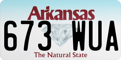AR license plate 673WUA