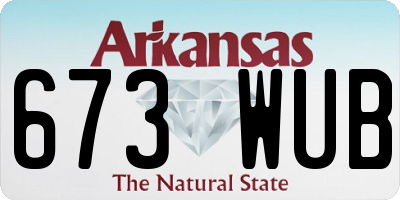 AR license plate 673WUB