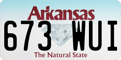 AR license plate 673WUI