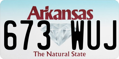 AR license plate 673WUJ