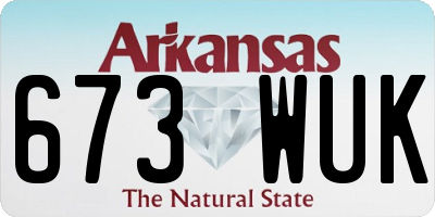 AR license plate 673WUK