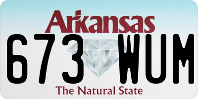 AR license plate 673WUM