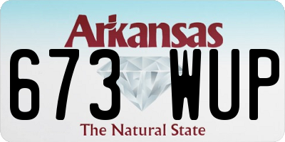 AR license plate 673WUP