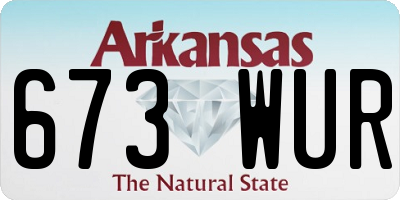 AR license plate 673WUR