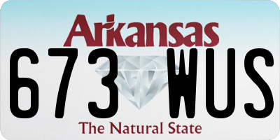 AR license plate 673WUS