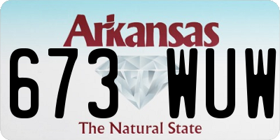 AR license plate 673WUW