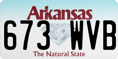 AR license plate 673WVB