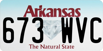 AR license plate 673WVC