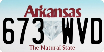 AR license plate 673WVD