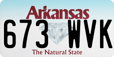 AR license plate 673WVK