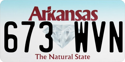 AR license plate 673WVN