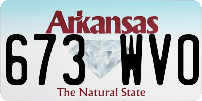 AR license plate 673WVO