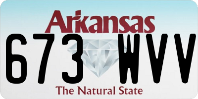 AR license plate 673WVV