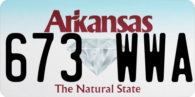 AR license plate 673WWA