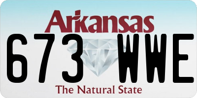 AR license plate 673WWE