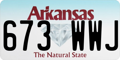 AR license plate 673WWJ