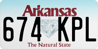 AR license plate 674KPL