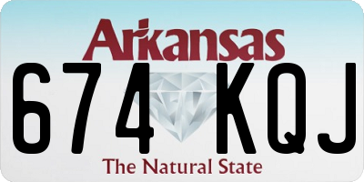 AR license plate 674KQJ